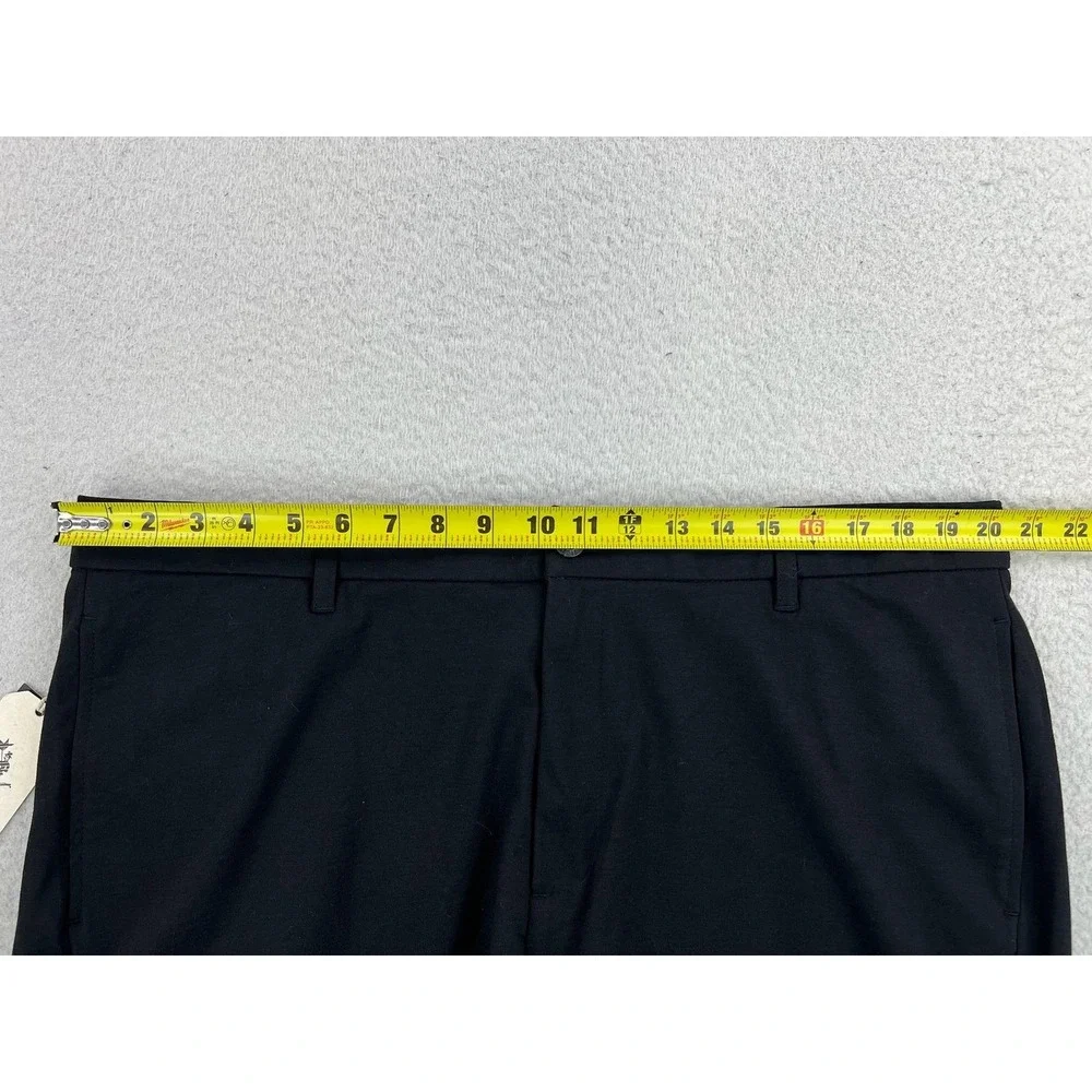 Civil Society Kieran Dressy Chino Pants Mens 40x30 Black Microfiber Tapered New